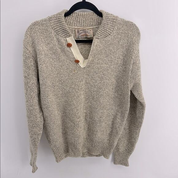 Vintage London Fog Outdoors Unlimited wool blend 1/4 button up pullover sweater - Picture 1 of 7